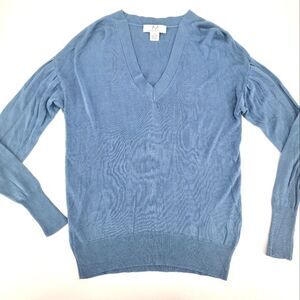 Magaschoni Light Blue V-neck Light Sweater Size M